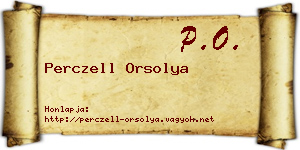 Perczell Orsolya névjegykártya
