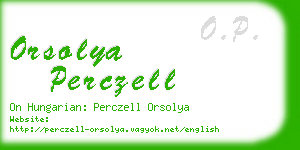 orsolya perczell business card